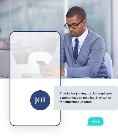 Sample message from an employee text messaging system