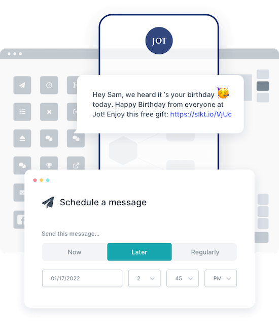 Screenshot of our employee texting system